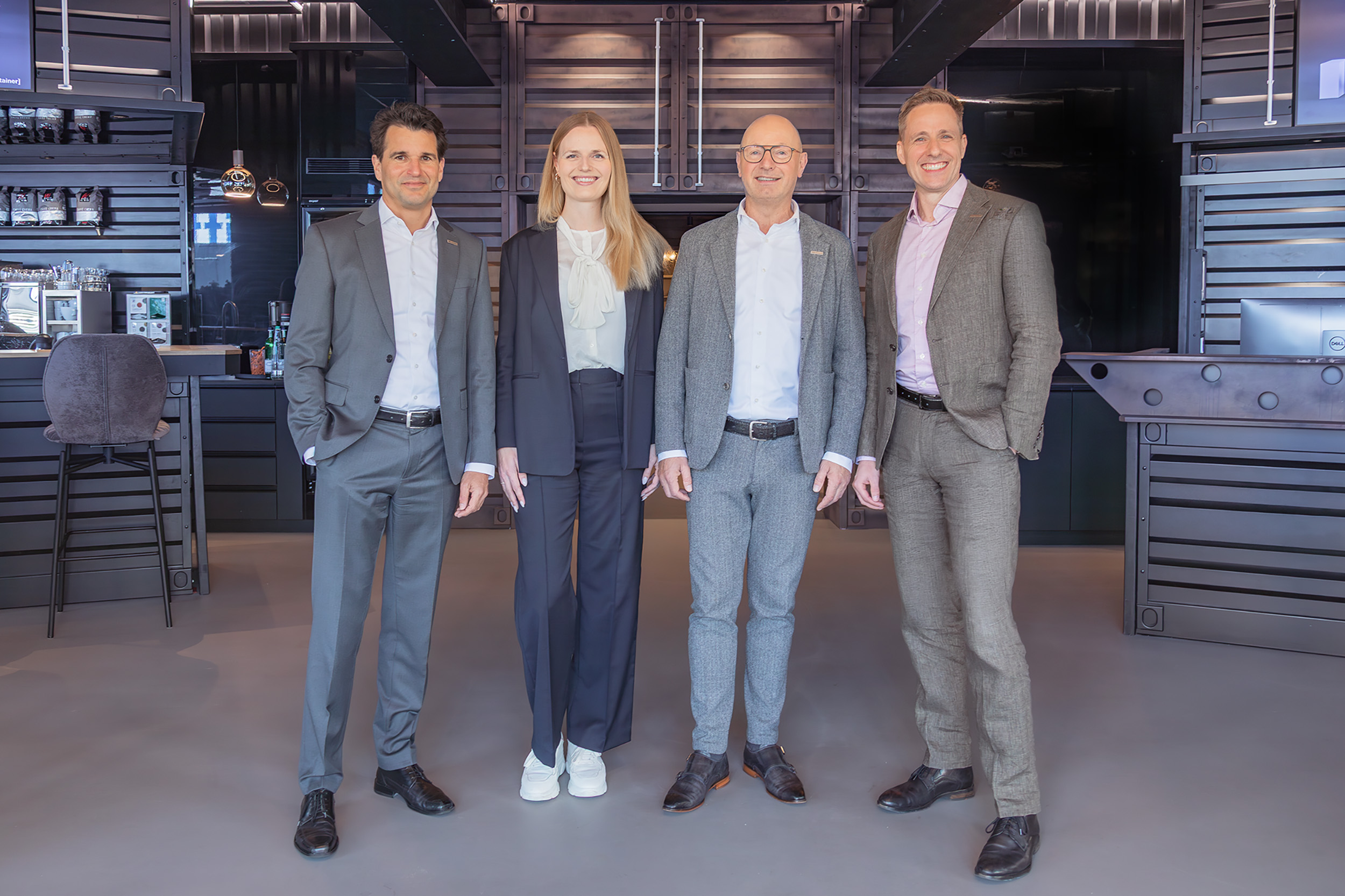 ELA Containers ledning (från vänster): Dr. Sven Hartung, Pia Albers, Günter Albers och Dr. Stefan Leopold