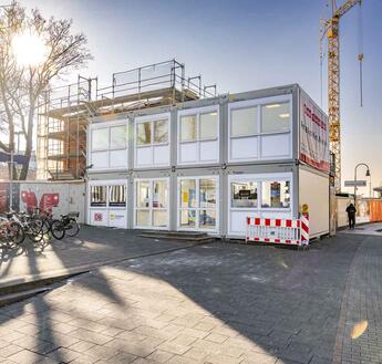 Tillfällig modulbyggnad ersätter järnvägsstationen Tillfällig modulbyggnad ersätter järnvägsstationen