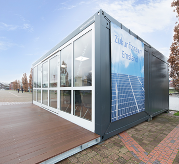 Visningslokaler bestående av moduler