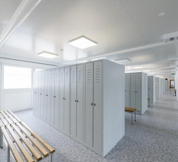Omklädningsrum bestående av moduler