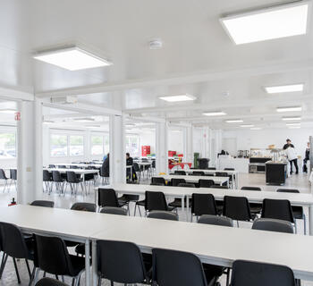 Personalmatsal bestående av flera personalbodar