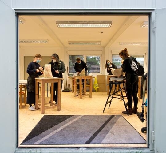 Rymlig modulkonststudio