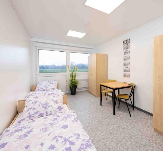 Vilorum med två sängar