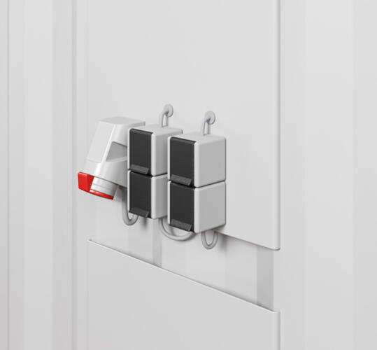 Väggkontakter i containern