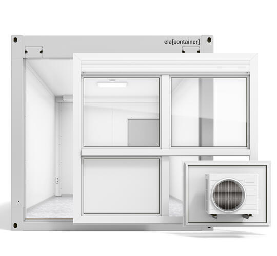 Modul med väggelementen framhävda