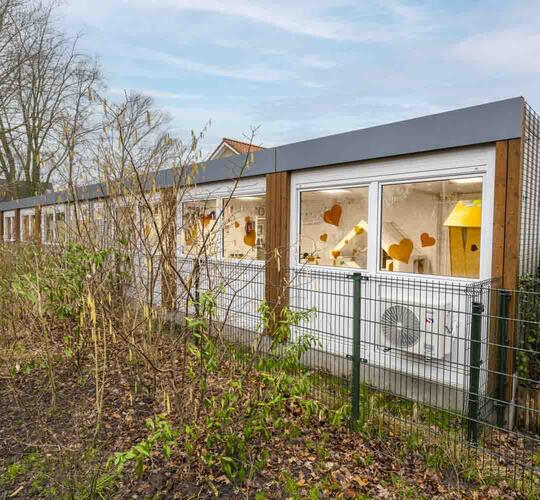 Förskoleanläggningen från utsidan