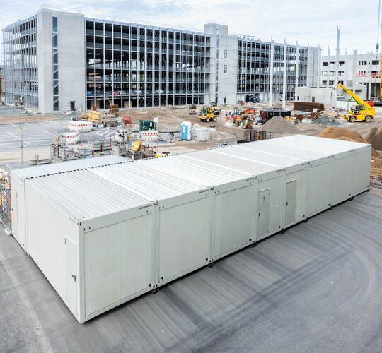 Utsidan av modulanläggningen