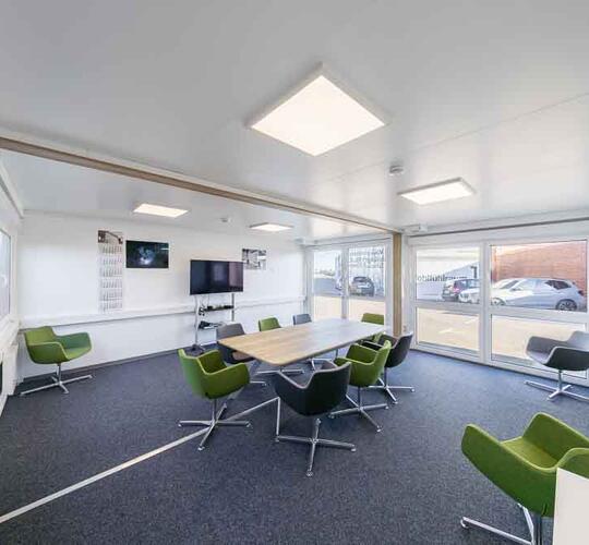 Insidan av Malmö showroom