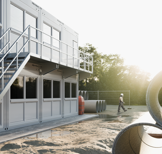 Modulanläggning vid en industrianläggning