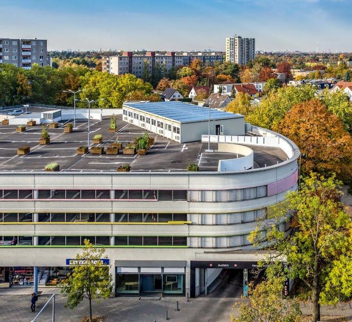 Modulanläggning, Gropius Passagen Berlin, vy ovanifrån – ELA Container