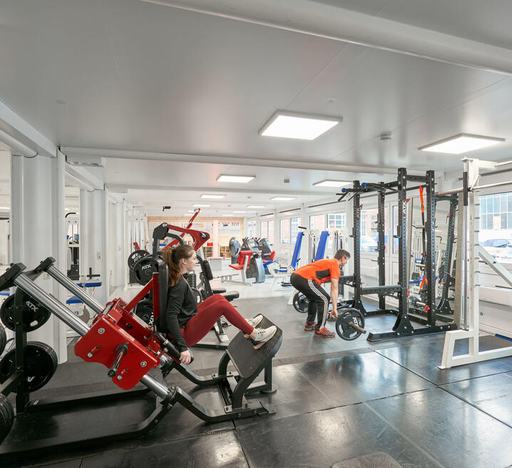 Träningsstudio tillverkad av ELA:s moduler