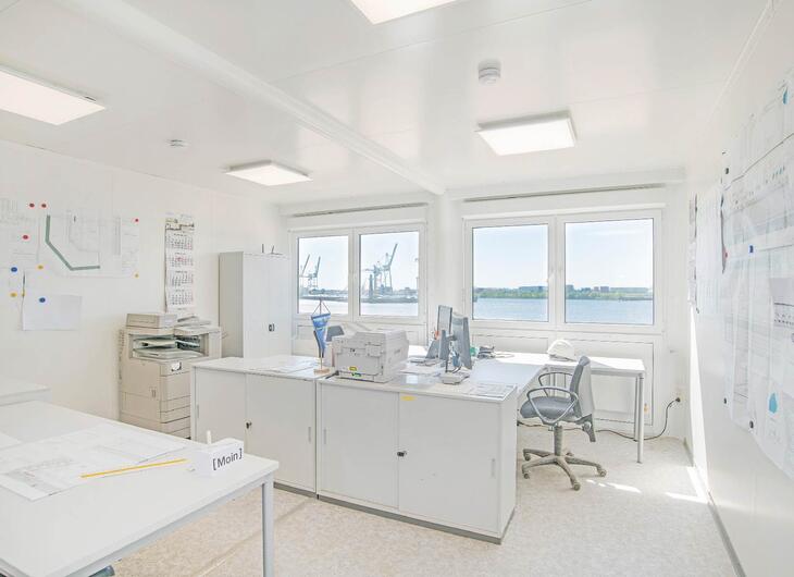 Bygg- och projektkontor i sammansatta byggmoduler