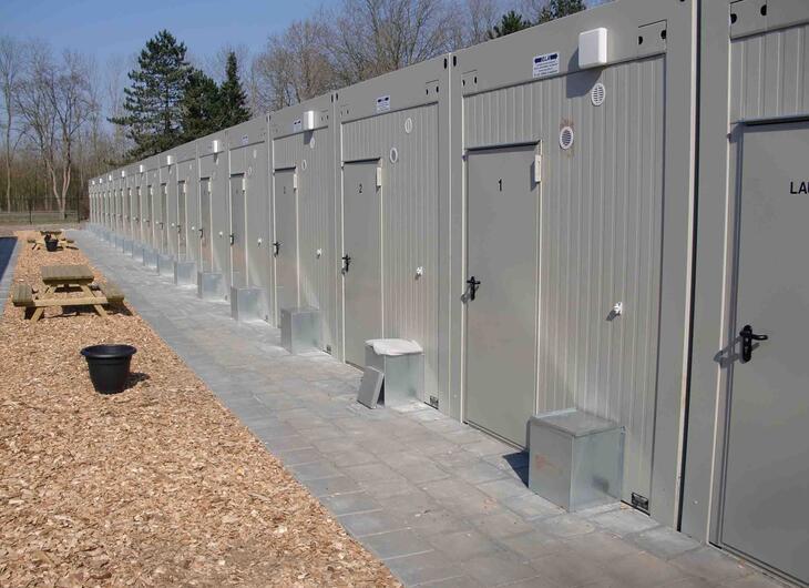 Uppradade bostadsmoduler med egna ingångar