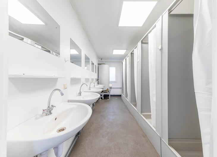 Duschrum i en modulanläggning