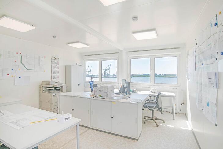 Bygg- och projektkontor i sammansatta byggmoduler