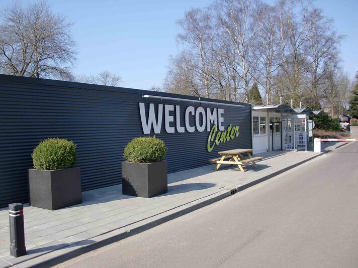 Välkomstcenter för en anläggning