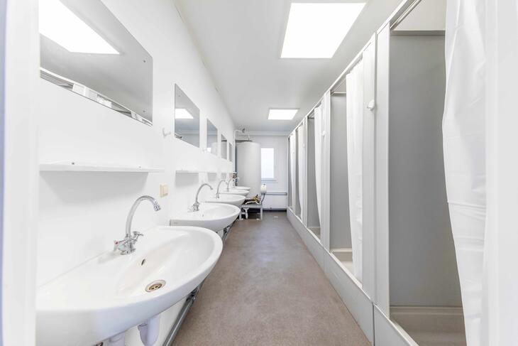 Duschrum i en modulanläggning