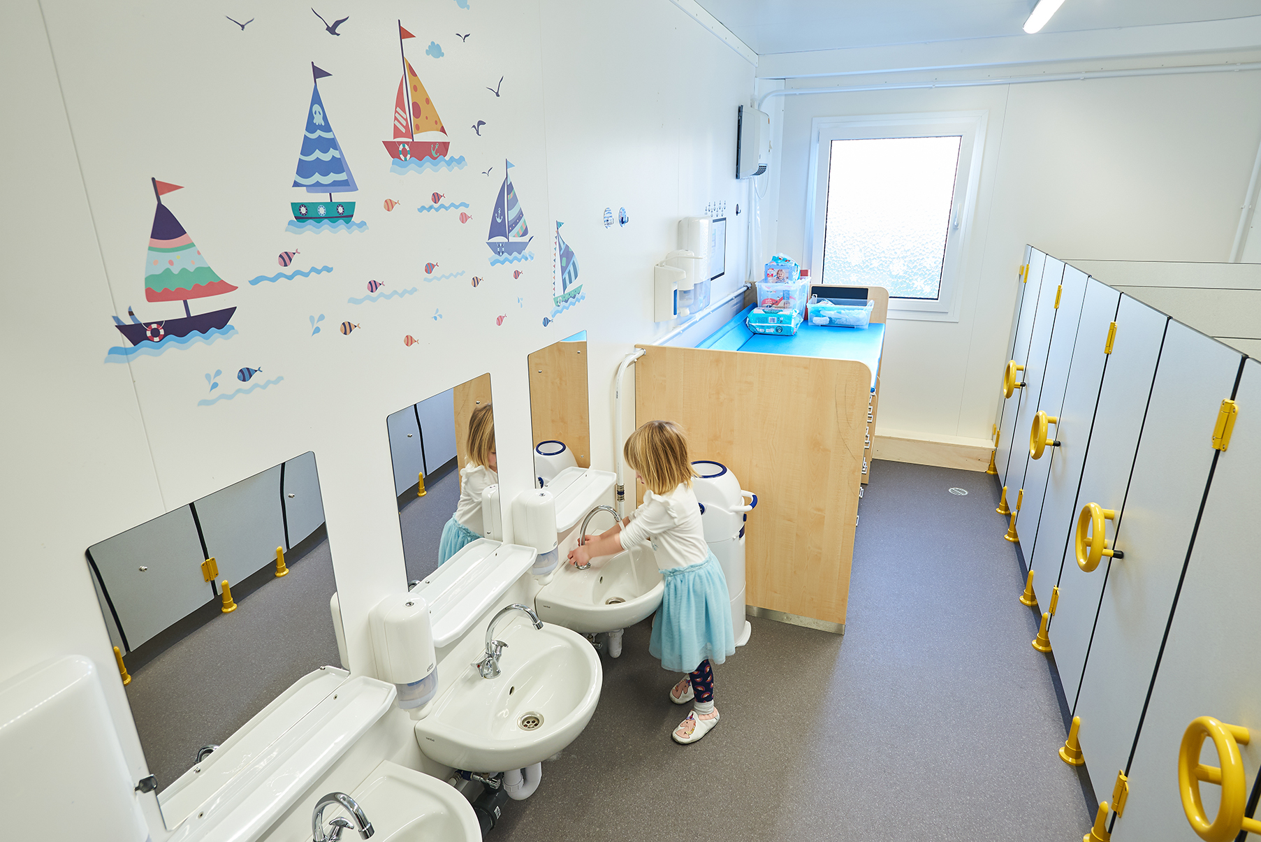 When furnishing the kindergarten, care was taken to ensure that the premises were suitably equipped for children.
