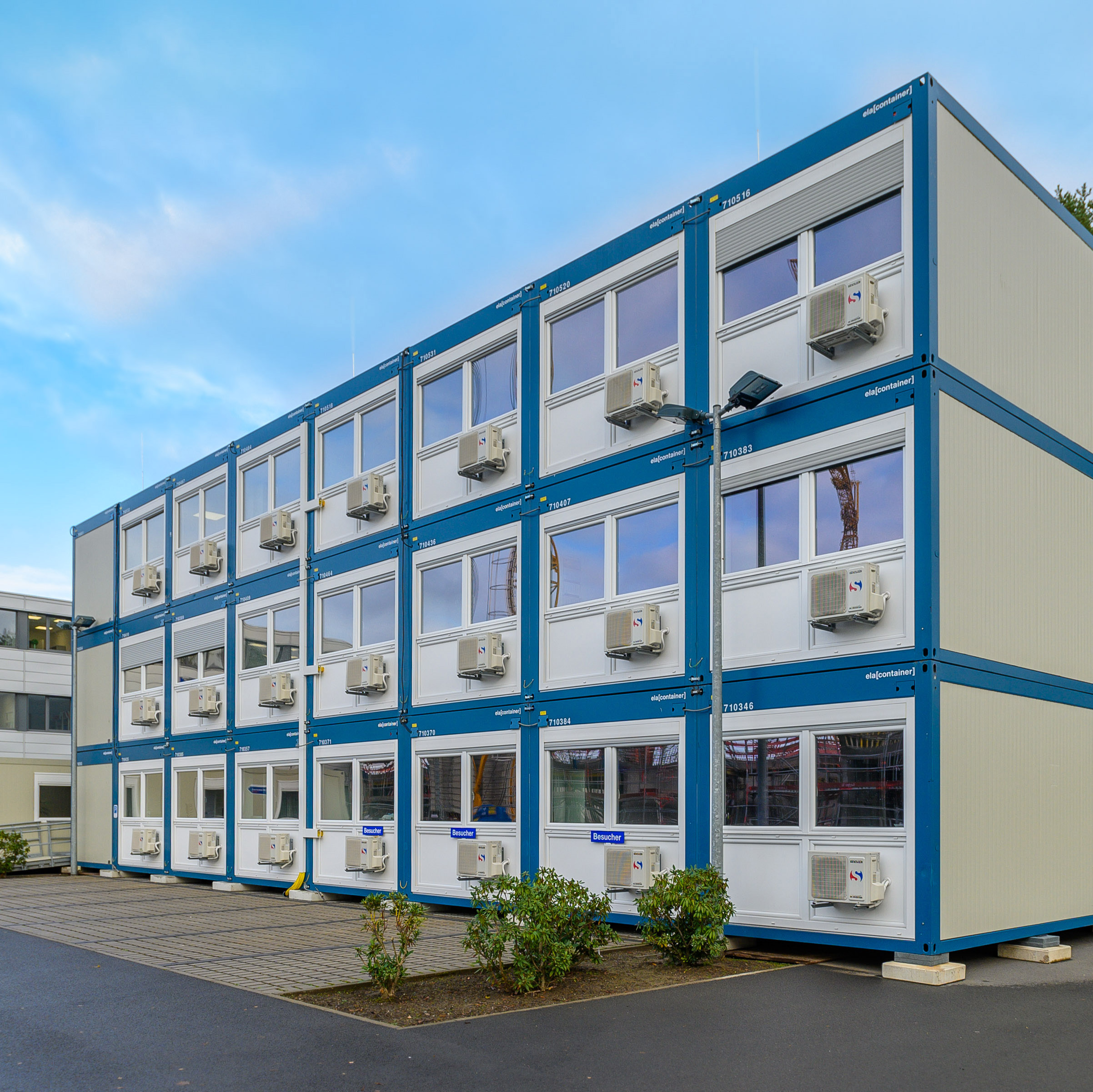 Building specialist relies on containers