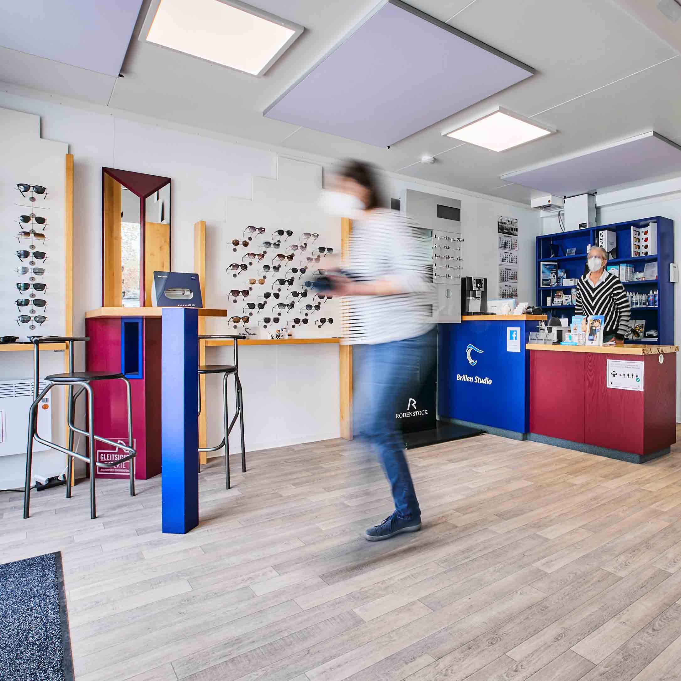 Opticians' shop made from ELA containers