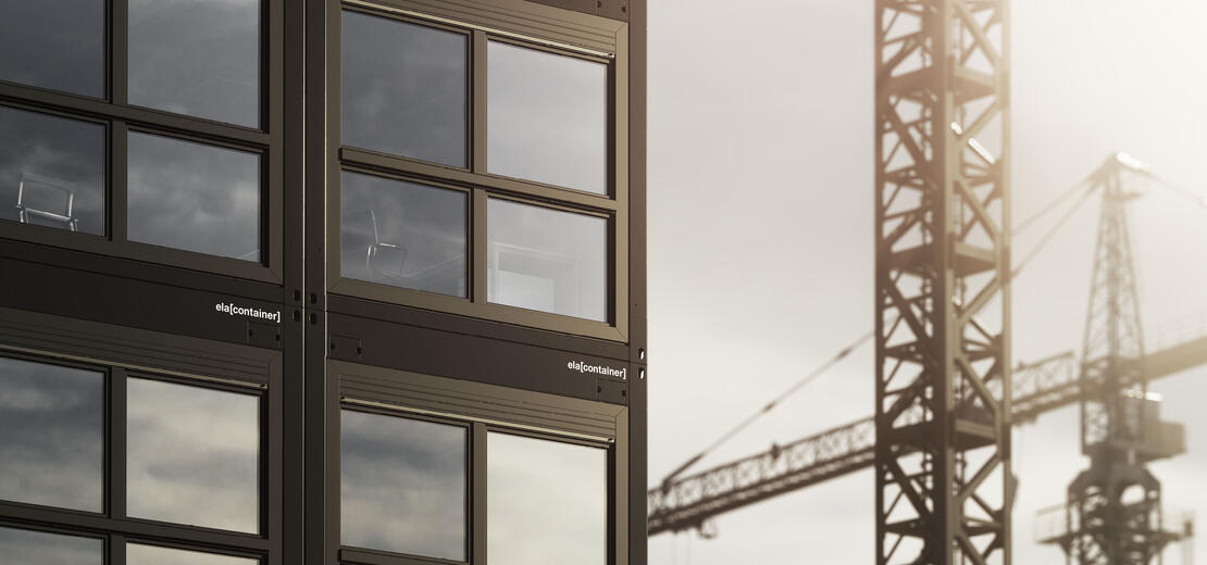 Construction site with ELA Container Offsite Facilities