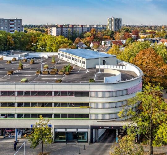 ELA Container - Container facility at Gropius Passagen Berlin - aerial view