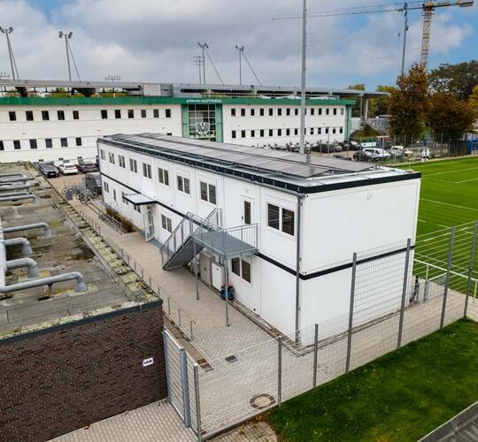 The new academy development centre comprises 20 modular units and is located directly alongside the club’s training pitch.