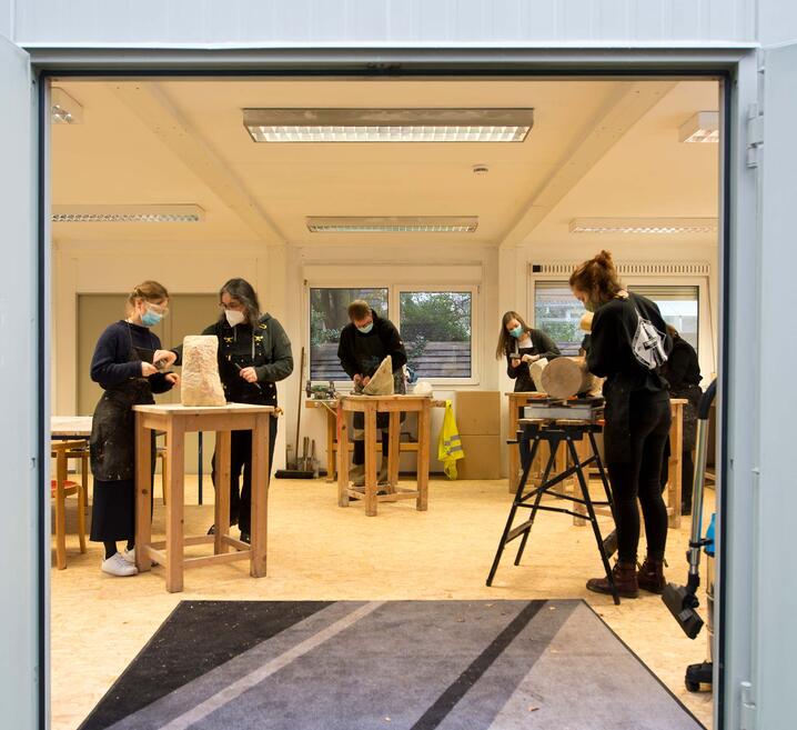 Spacious container art studio