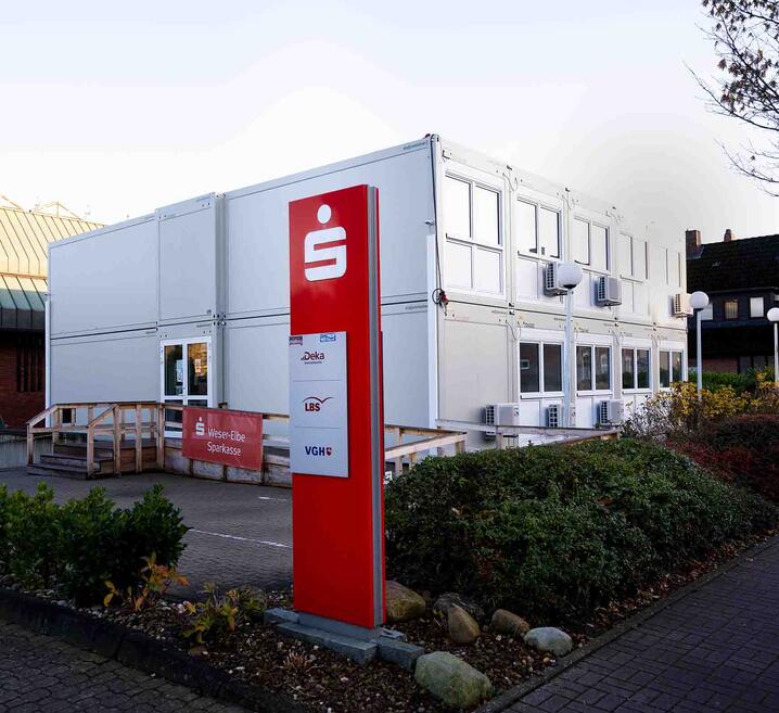 Bank building made from ELA containers