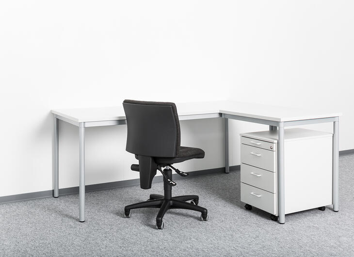 ELA Desk angle combination with swivel chair ELA Container - Desk angle combination with swivel chair