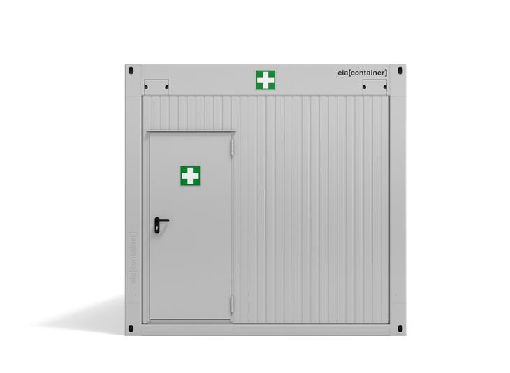 First-aid container by ELA Container UK, entrance view