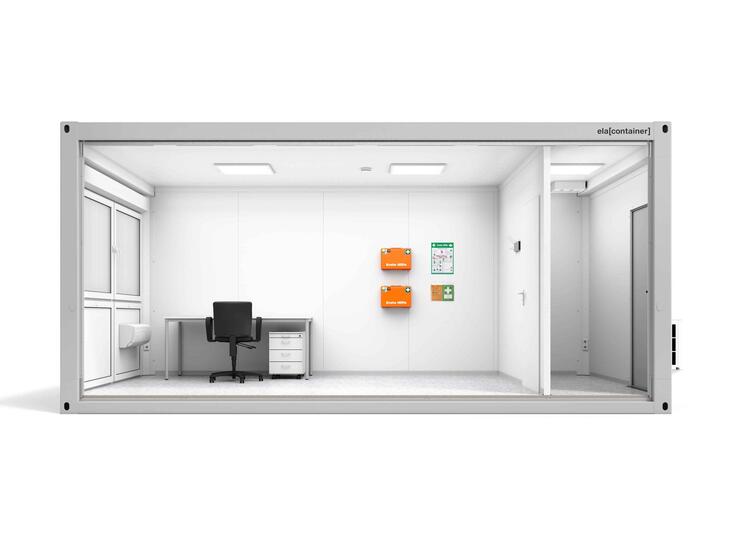 First-aid container by ELA Container UK, side view