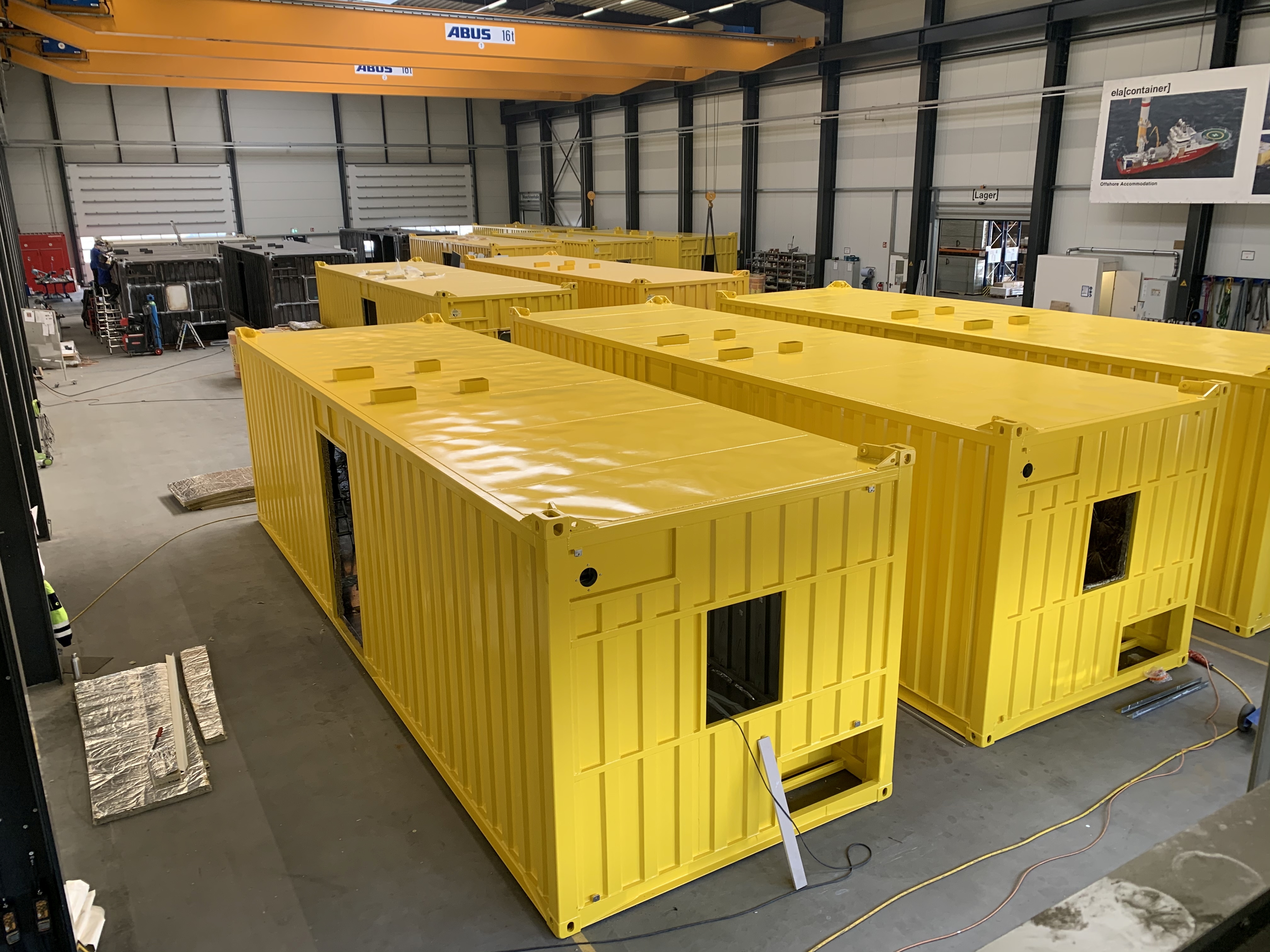 Containers in production progress