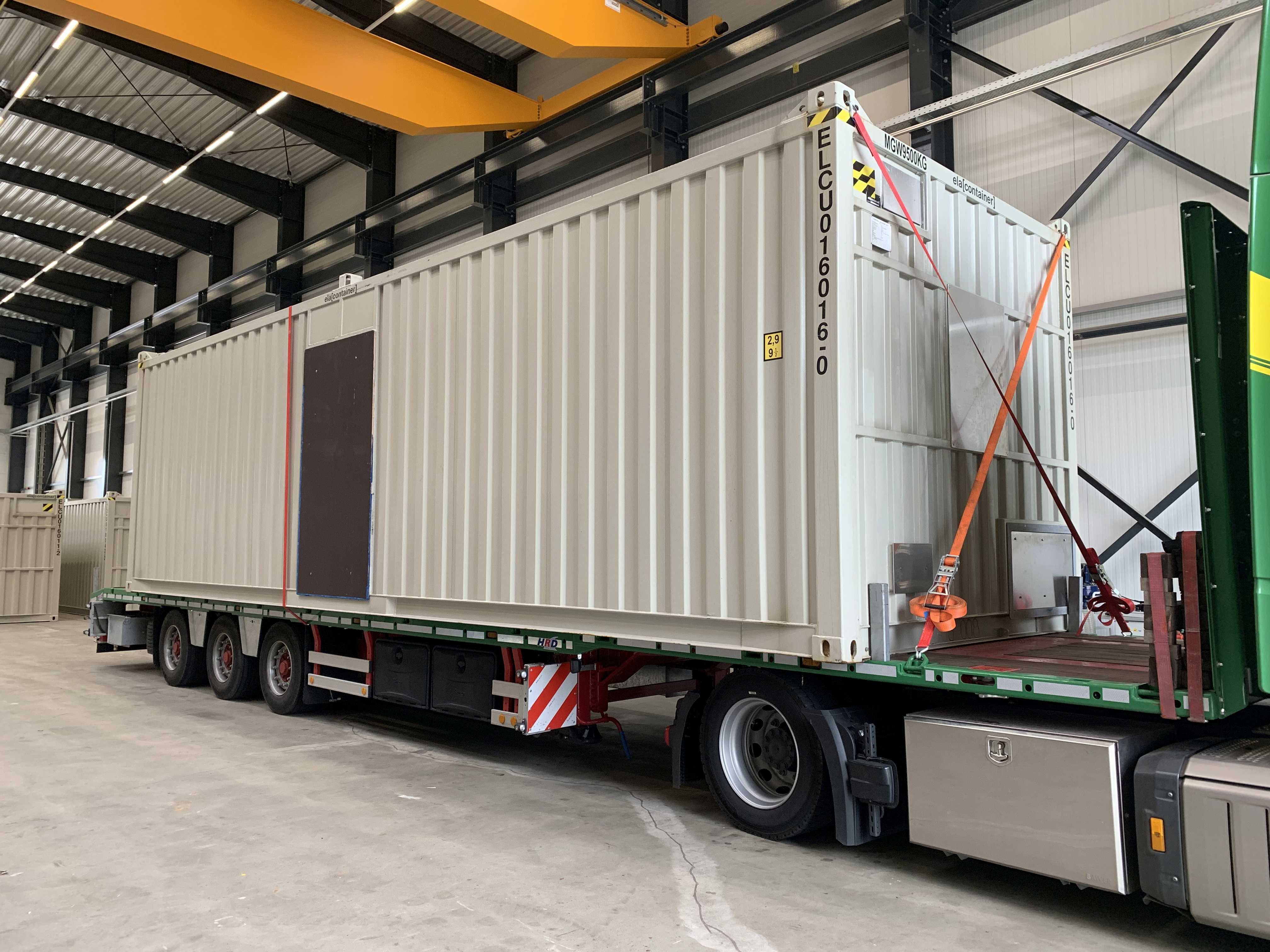 Containers on a truck July 2019