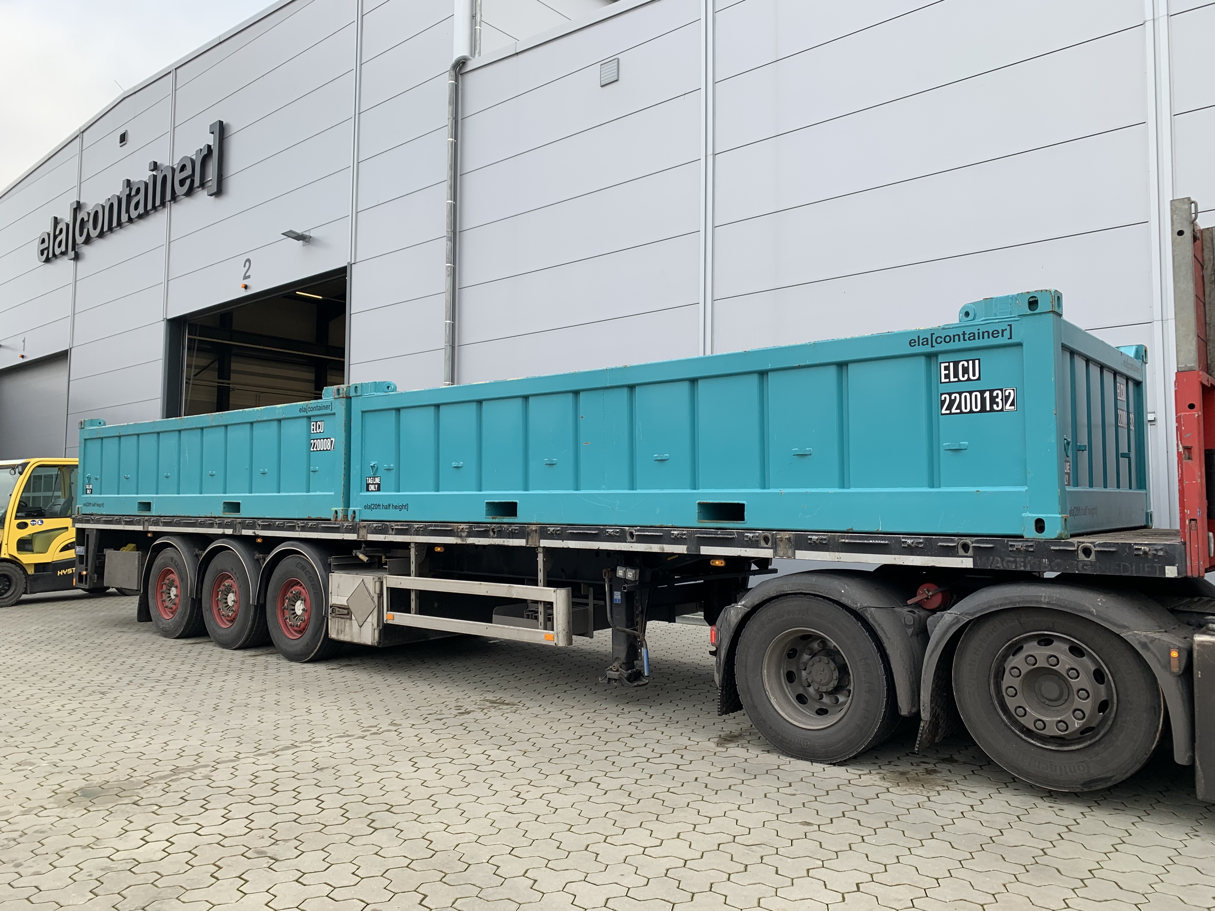 Half Height Container on a truck