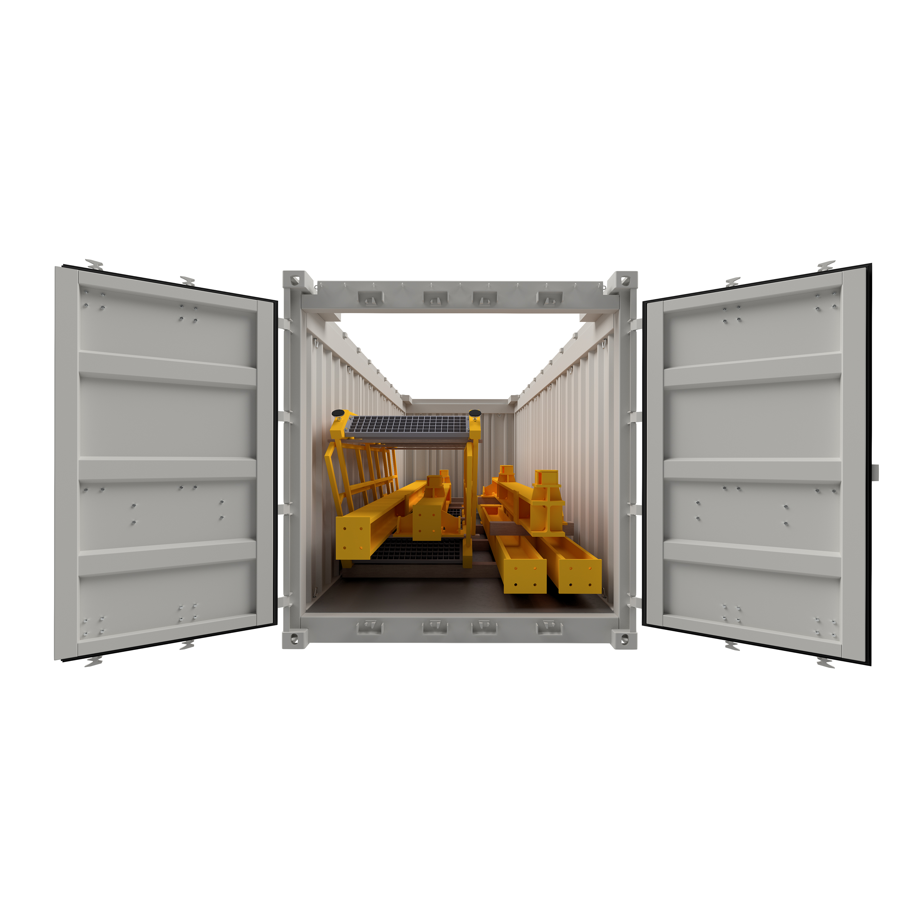 Open Top Container loaded with equipment