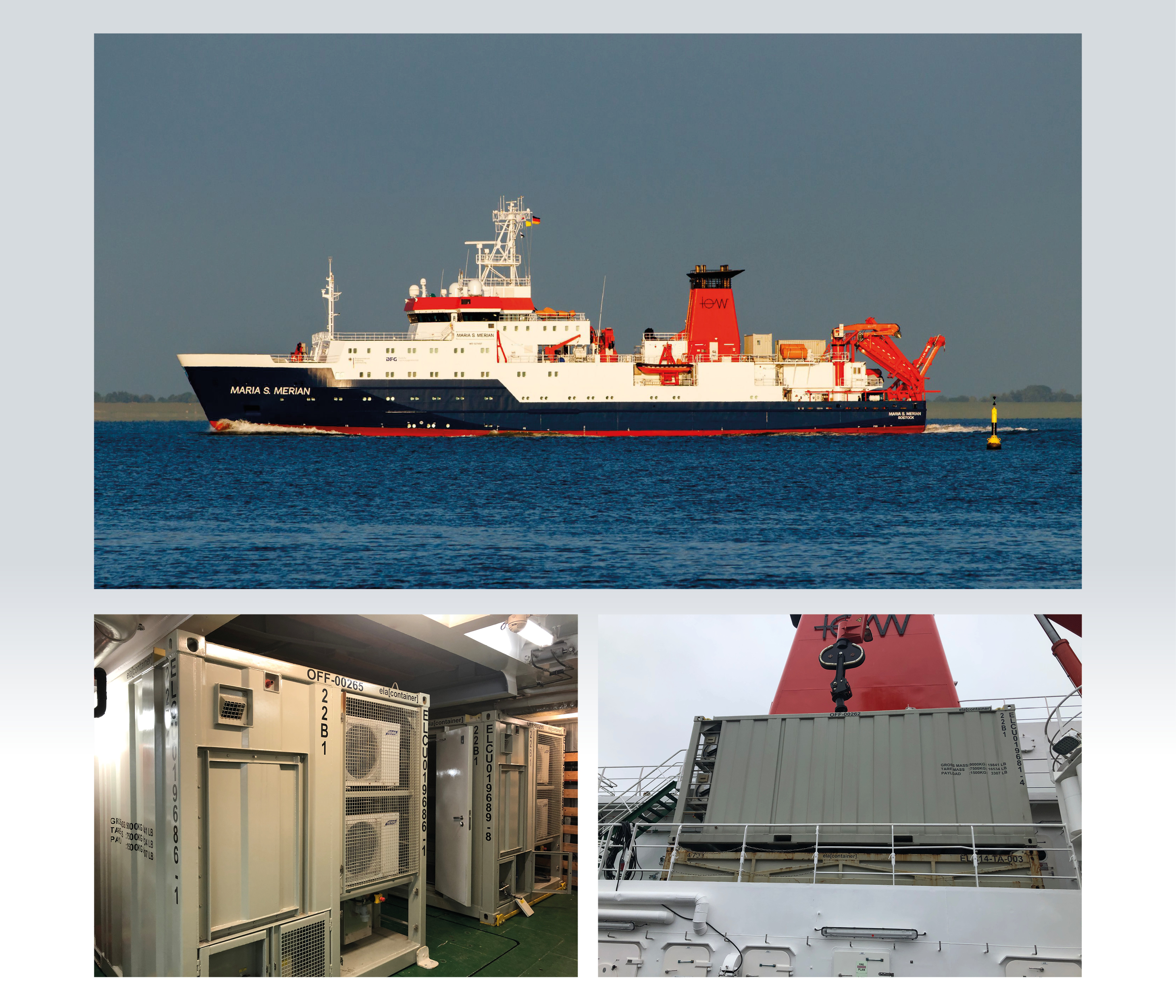 ELA Offshore Containers on a research ship