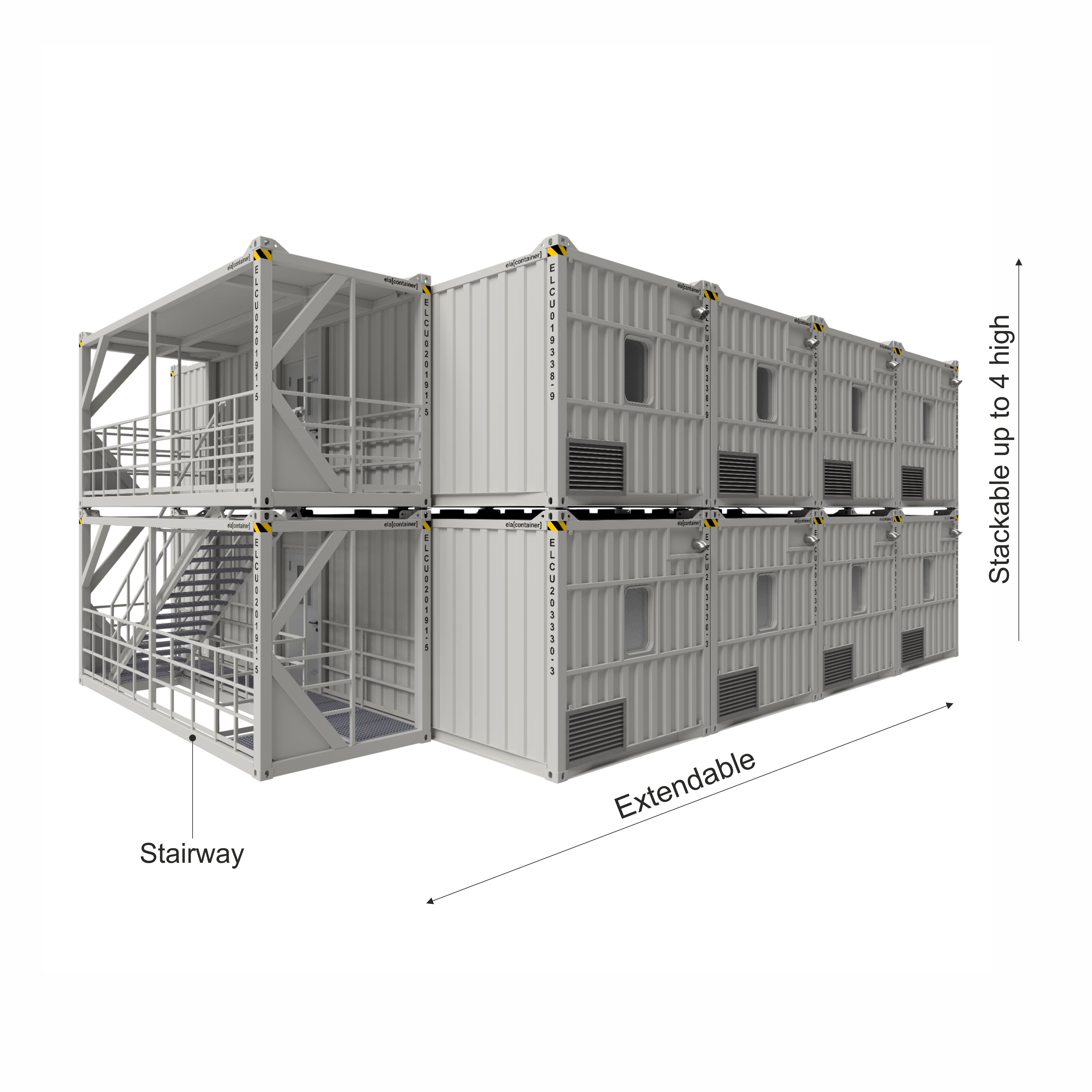 Extendable and stackable container system 33ft Extendable and stackable container system 33ft