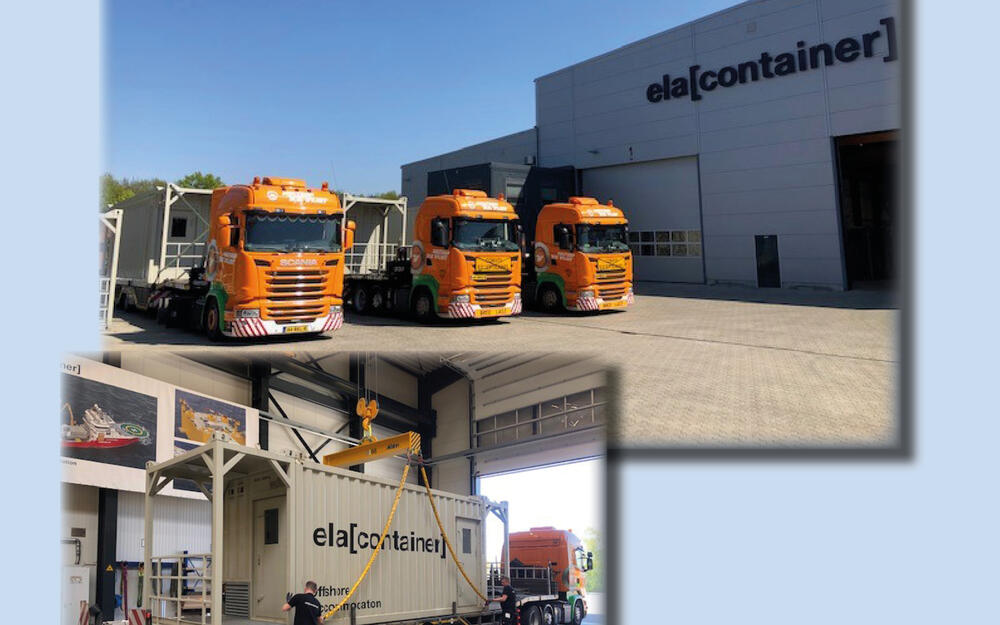 Lieferung von neun 20ft Containern inklusive Zubehör