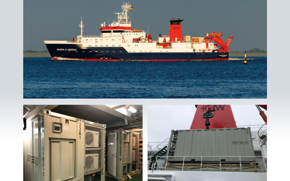 ELA Offshore Container auf einem Forschungsschiff