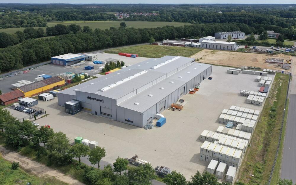 Erweiterte Produktionshalle