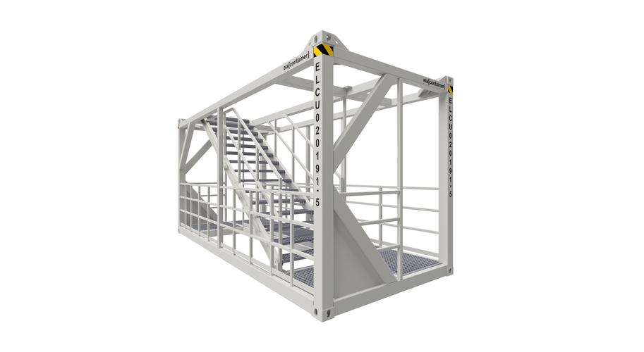 20 ft ELA Offshore Stairway Container - iso view