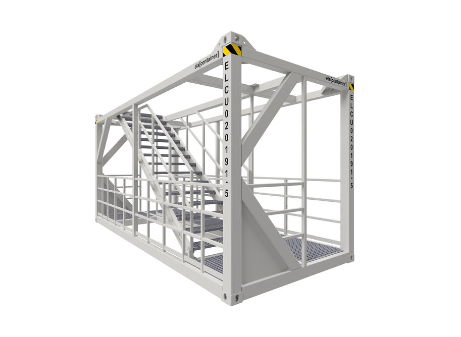 20 ft ELA Offshore Stairway Container 20 ft ELA Offshore Stairway Container - schräge Ansicht